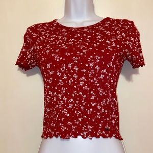 lettuce edge floral baby tee